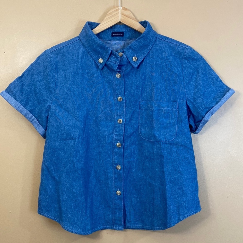 Brandy Melville Chambray Button Up Top